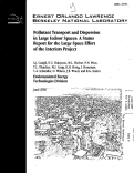 Cover page: Pollutant Transport and Dispersion in Large Indoor Spaces: A Status Report for the Large Space Effort of the Interiors Project