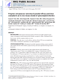 Cover page: Progress not panacea: vancomycin powder efficacy and dose evaluated in an in vivo mouse model of spine implant infection