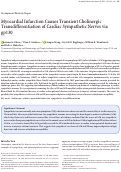 Cover page: Myocardial Infarction Causes Transient Cholinergic Transdifferentiation of Cardiac Sympathetic Nerves via gp130