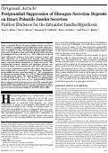 Cover page: Postprandial suppression of glucagon secretion depends on intact pulsatile insulin secretion - Further evidence for the intraislet insulin hypothesis