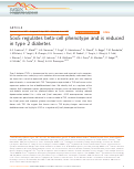 Cover page: Sox5 regulates beta-cell phenotype and is reduced in type 2 diabetes