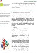 Cover page: Crystal structure of the toxin Msmeg_6760, the structural homolog of Mycobacterium tuberculosis Rv2035, a novel type II toxin involved in the hypoxic response