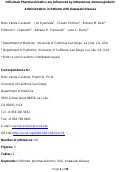 Cover page: Infliximab Pharmacokinetics are Influenced by Intravenous Immunoglobulin Administration in Patients with Kawasaki Disease