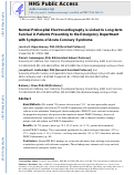 Cover page: Normal prehospital electrocardiography is linked to long-term survival in patients presenting to the emergency department with symptoms of acute coronary syndrome