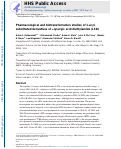 Cover page: Pharmacological and biotransformation studies of 1-acyl-substituted derivatives of d -lysergic acid diethylamide (LSD)