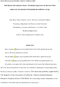 Cover page: Brief report: Revealing the nuance: Examining approaches for research with adolescents who identify with multiple racial/ethnic groups