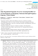 Cover page: Time-Dependent Propensity Score for Assessing the Effect of Vaccine Exposure on Pregnancy Outcomes through Pregnancy Exposure Cohort Studies