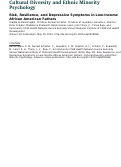 Cover page: Risk, Resilience, and Depressive Symptoms in Low-Income African American Fathers
