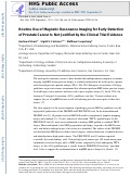 Cover page: Routine Use of Magnetic Resonance Imaging for Early Detection of Prostate Cancer Is Not Justified by the Clinical Trial Evidence