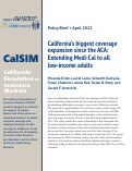 Cover page: California’s biggest coverage expansion since the ACA: Extending Medi-Cal to all low-income adults