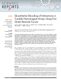 Cover page: Quantitative Decoding of Interactions in Tunable Nanomagnet Arrays Using First Order Reversal Curves