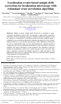 Cover page: Localization events-based sample drift correction for localization microscopy with redundant cross-correlation algorithm