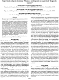 Cover page: Supervised category learning: When do participants use a partially diagnostic feature?