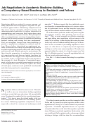 Cover page: Job Negotiations in Academic Medicine: Building a Competency-Based Roadmap for Residents and Fellows