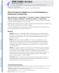 Cover page: Effect of Progressive Weight Loss on Lactate Metabolism: A Randomized Controlled Trial