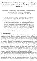 Cover page: Multiple View Feature Descriptors From Image Sequences Via Kernel Principal Component Analysis