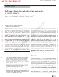 Cover page: Reflectance-based determination of age and species of blowfly puparia