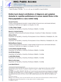 Cover page: Distinct and shared contributions of diagnosis and symptom domains to cognitive performance in severe mental illness in the Paisa population: a case-control study