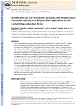 Cover page: Identification of liver transplant candidates with hepatocellular carcinoma and a very low dropout risk: Implications for the current organ allocation policy