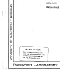 Cover page: CARRIER-FREE RADIOISOTOPES FROM CYCLOTRON TARGETS XXVI. PREPARATION AND ISOLATION OF W181 FROM TANTALUM