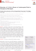 Cover page: Detection of (1,3)-β-d-Glucan in Cerebrospinal Fluid in Histoplasma Meningitis