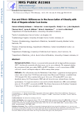 Cover page: Sex and Ethnic Differences in the Association of Obesity With Risk of Hepatocellular Carcinoma