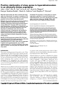 Cover page: Positive relationship of sleep apnea to hyperaldosteronism in an ethnically diverse population