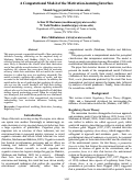 Cover page: A Computational Model of the Motivation-learning Interface