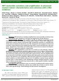 Cover page: <em>MET</em> nucleotide variations and amplification in advanced ovarian cancer: characteristics and outcomes with c-Met inhibitors