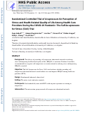 Cover page: Randomized Controlled Trial of Acupressure for Perception of Stress and Health-Related Quality of Life Among Health Care Providers During the COVID-19 Pandemic: The Self-Acupressure for Stress (SAS) Trial