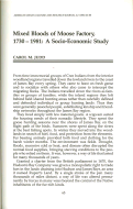 Cover page: Mixed Bloods of Moose Factory, 1730-1981: A SocioEconomic Study