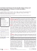 Cover page: The relationship between prostate specific antigen change and biopsy progression in patients on active surveillance for prostate cancer.