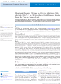 Cover page: Phosphatidylinositol 3-Kinase α–Selective Inhibition With Alpelisib (BYL719) in PIK3CA-Altered Solid Tumors: Results From the First-in-Human Study