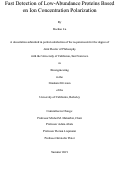 Cover page: Fast Detection of Low-Abundance Proteins Based on Ion Concentration Polarization