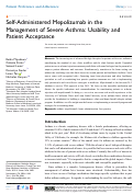 Cover page: Self-Administered Mepolizumab in the Management of Severe Asthma: Usability and Patient Acceptance