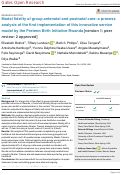 Cover page: Model fidelity of group antenatal and postnatal care: a process analysis of the first implementation of this innovative service model by the Preterm Birth Initiative-Rwanda