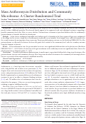 Cover page: Mass Azithromycin Distribution and Community Microbiome: A Cluster-Randomized Trial.