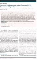 Cover page: Serotonin Syndrome in an Infant Associated With Linezolid and Opioid Use.