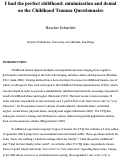 Cover page: I had the perfect childhood : minimization and denial on the Childhood Trauma Questionnaire.