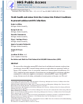 Cover page: Youth health outcomes from the Connect-to-Protect Coalitions to prevent adolescent HIV infections.