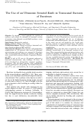 Cover page: The Use of an Ultrasonic Serrated Knife in Transcanal Excision of Exostoses.