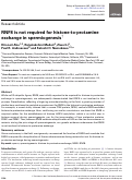 Cover page: RNF8 is not required for histone-to-protamine exchange in spermiogenesis