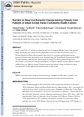 Cover page: Barriers to Drug Use Behavior Change Among Primary Care Patients in Urban United States Community Health Centers