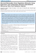 Cover page: Directed Mammalian Gene Regulatory Networks Using Expression and Comparative Genomic Hybridization Microarray Data from Radiation Hybrids