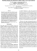 Cover page: Modeling language discrimination in infants using i-vector representations