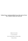 Cover page: Funding Futures: Analyzing the Effectiveness of the American Rescue Plan - Homeless Children and Youth Fund