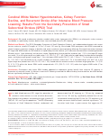 Cover page: Cerebral White Matter Hyperintensities, Kidney Function Decline, and Recurrent Stroke After Intensive Blood Pressure Lowering: Results From the Secondary Prevention of Small Subcortical Strokes (SPS3) Trial