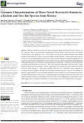 Cover page: Genomic Characterization of Three Novel Bartonella Strains in a Rodent and Two Bat Species from Mexico