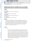 Cover page: Multigenerational Impacts of Childhood Access to the Safety Net: Early Life Exposure to Medicaid and the Next Generation's Health.