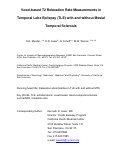 Cover page: Voxel-based T2 relaxation rate measurements in temporal lobe epilepsy (TLE) with and without mesial temporal sclerosis